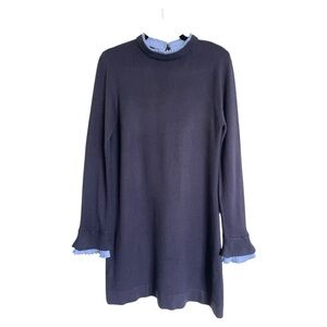 Vince Camuto Dark Blue Long Sleeve Dress with Light Blue Trim
